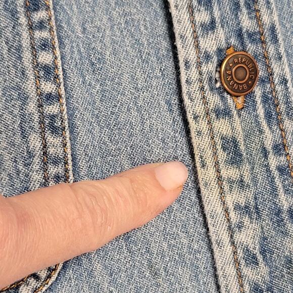 Vintage Banana Republic Denim Shirt Mens XL 90s Adventure Outfitter Y2K Dadcore - Picture 5 of 12